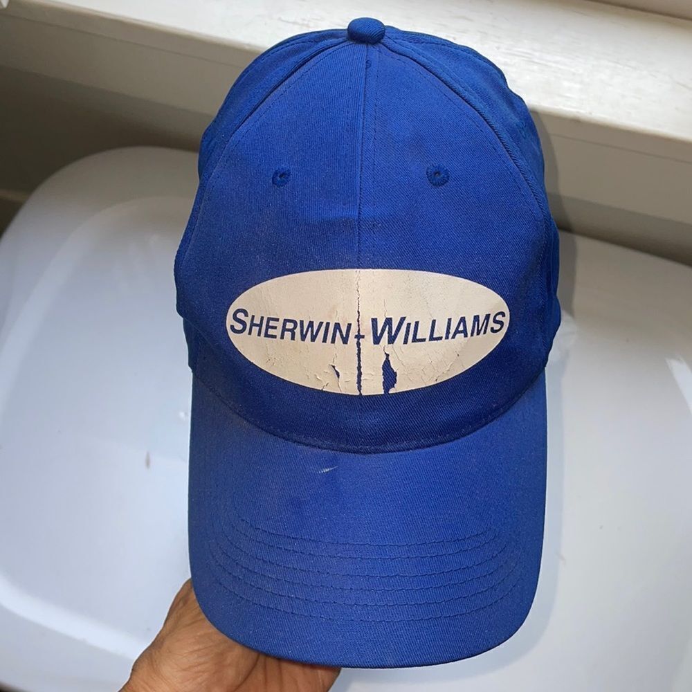 Vintage Sherwin Williams royal blue promotional cap
